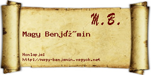 Magy Benjámin névjegykártya